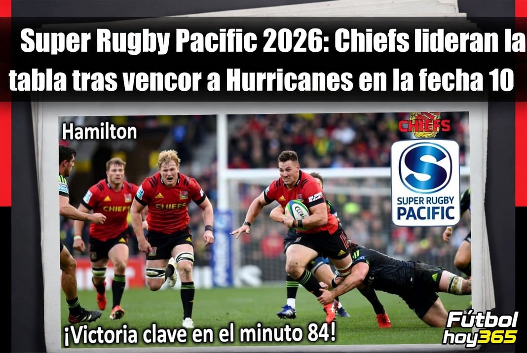 Super Rugby Pacific 2026 Chiefs lideran la tabla tras vencer a Hurricanes en la fecha 10