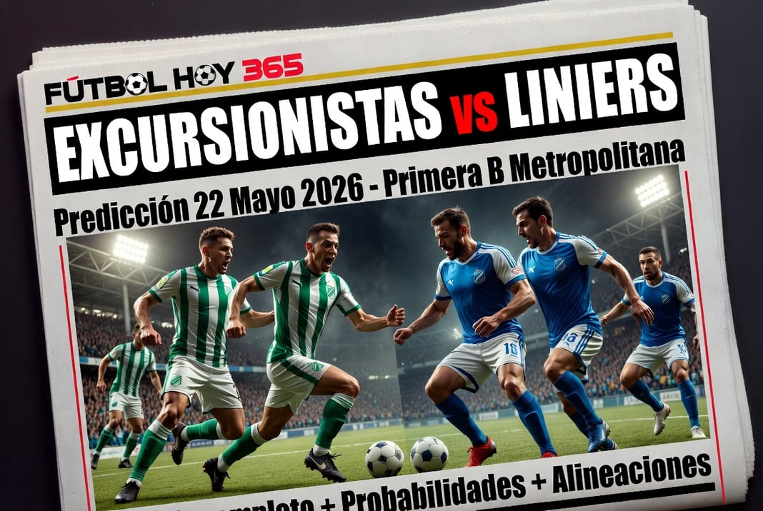Excursionistas vs Liniers Predicción 22 Mayo 2026 Primera B Metropolitana