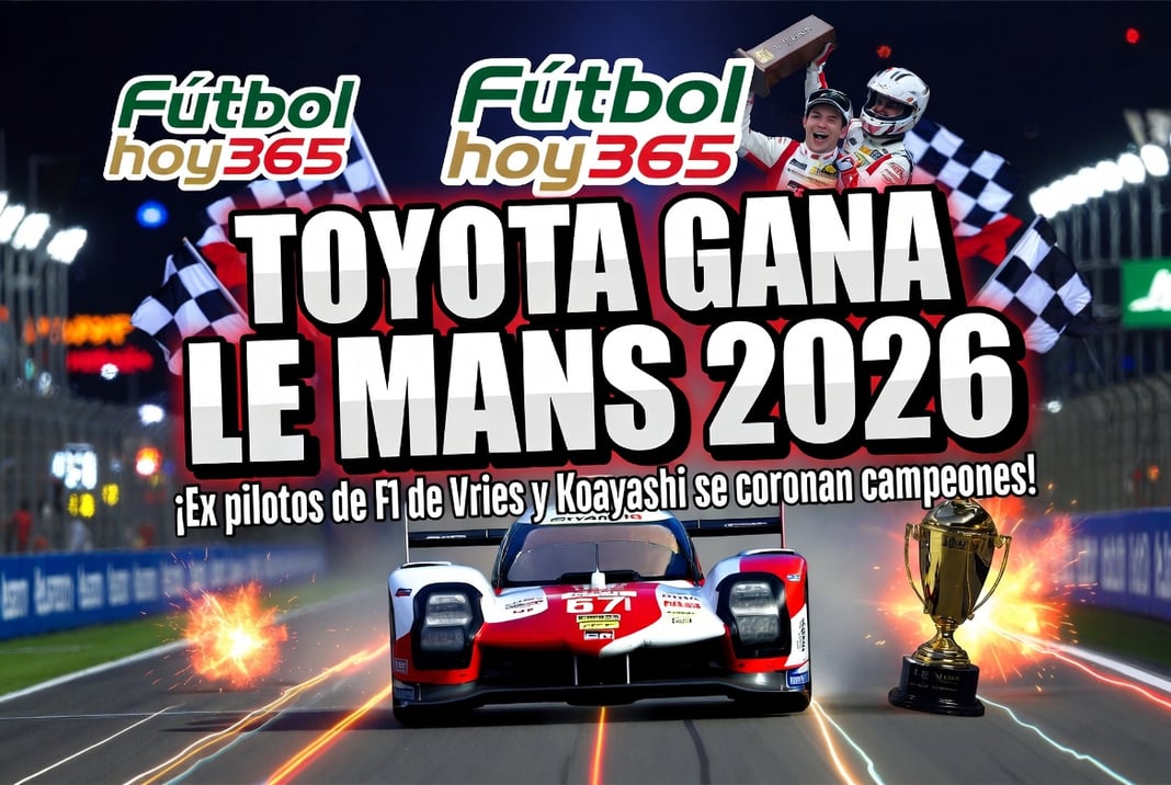 Toyota gana Le Mans 2026 ex pilotos de F1 de Vries y Kobayashi se coronan campeones