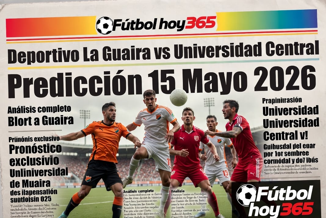Deportivo La Guaira vs Universidad Central Prediccion 15 Mayo 2026
