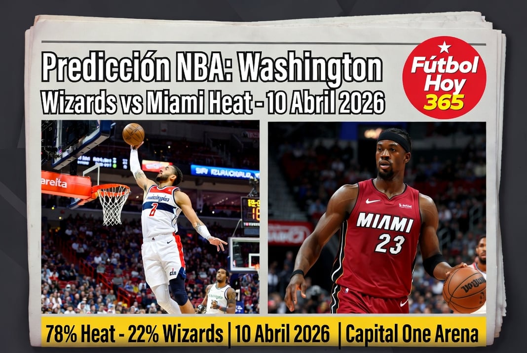 Predicción NBA Washington Wizards vs Miami Heat – 10 Abril 2026