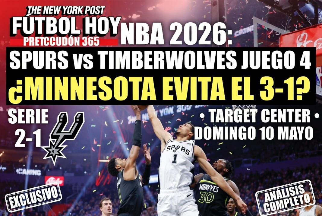 Predicción NBA 2026 Spurs vs Timberwolves Juego 4 – ¿Minnesota evita el 3-1
