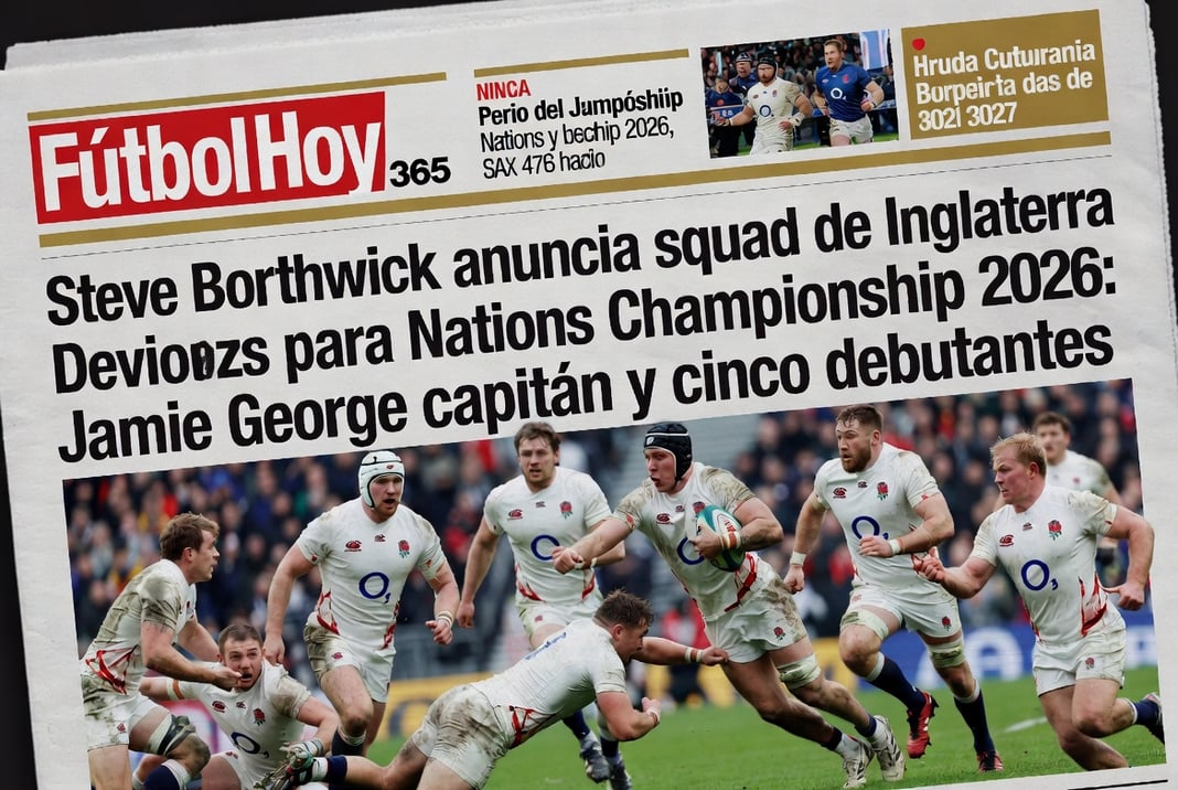 Steve Borthwick anuncia squad de Inglaterra para Nations Championship 2026 Jamie George capitán y cinco debutantes