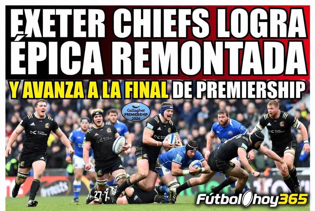 Exeter Chiefs logra épica remontada y avanza a la final de Premiership
