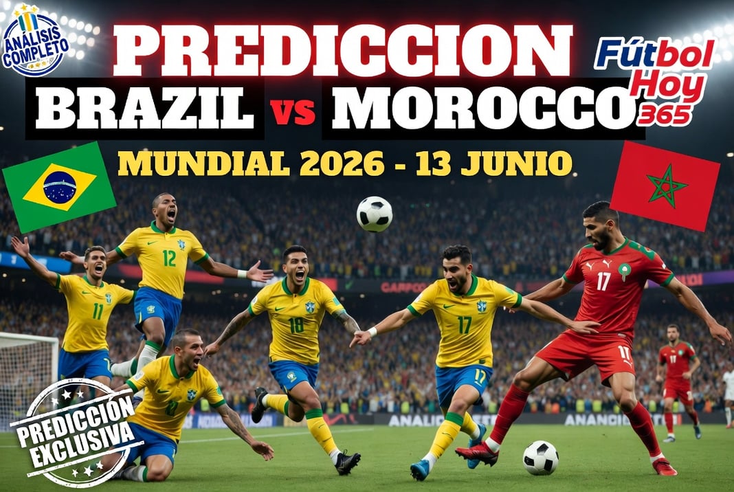Prediccion Brazil vs Morocco Mundial 2026 13 Junio