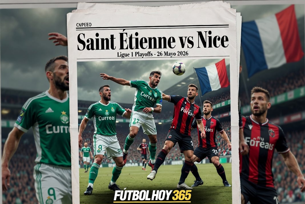 Saint Etienne vs Nice Ligue 1 Playoffs 26 Mayo 2026