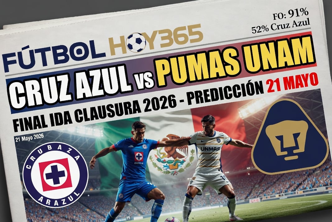 Cruz Azul vs Pumas UNAM Final Ida Clausura 2026 Prediccion 21 Mayo
