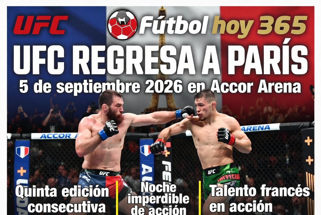 UFC regresa a París el 5 de septiembre 2026 en Accor Arena