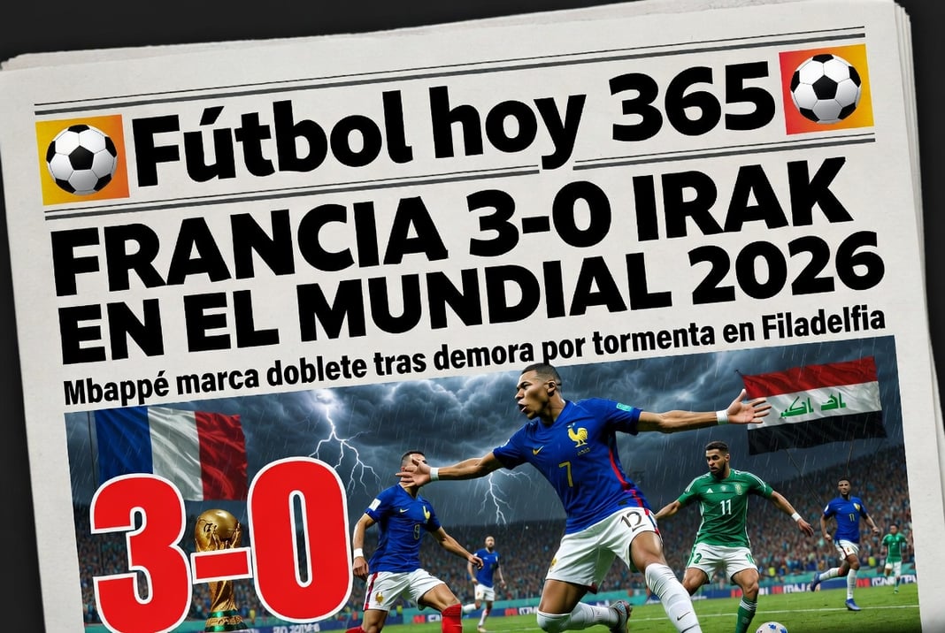 Francia 3-0 Irak en el Mundial 2026 Mbappé marca doblete tras demora por tormenta en Filadelfia