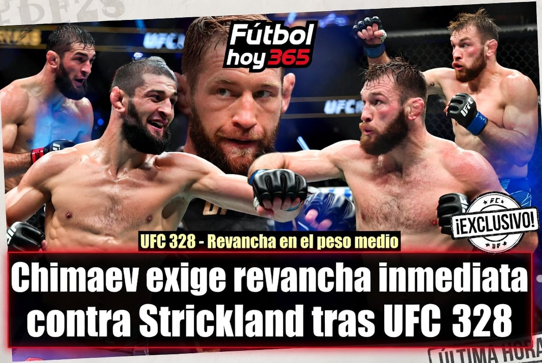 Chimaev exige revancha inmediata contra Strickland tras UFC 328