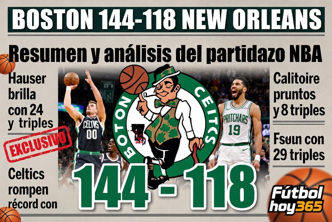 Boston 144-118 New Orleans Resumen y análisis del partidazo NBA