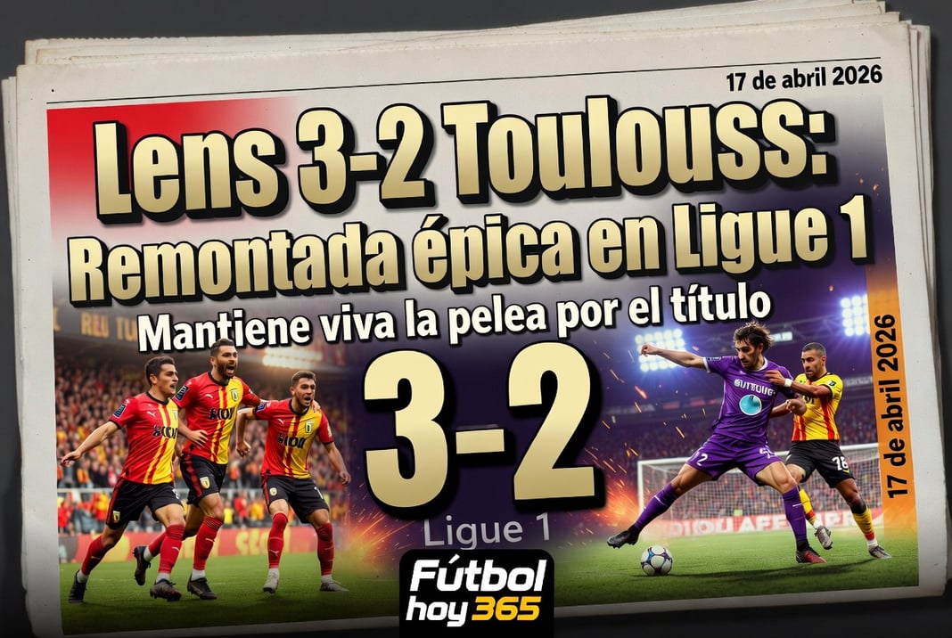Lens 3-2 Toulouse Remontada épica en Ligue 1 mantiene viva la pelea por el título
