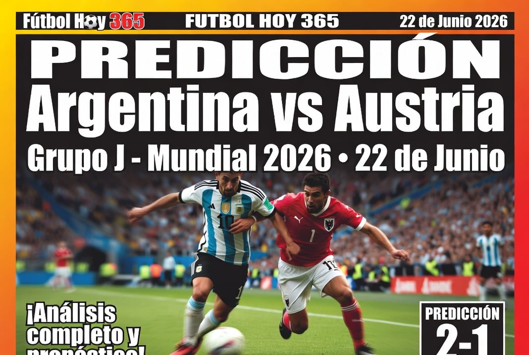 Prediccion Argentina vs Austria Grupo J Mundial 2026 22 de Junio