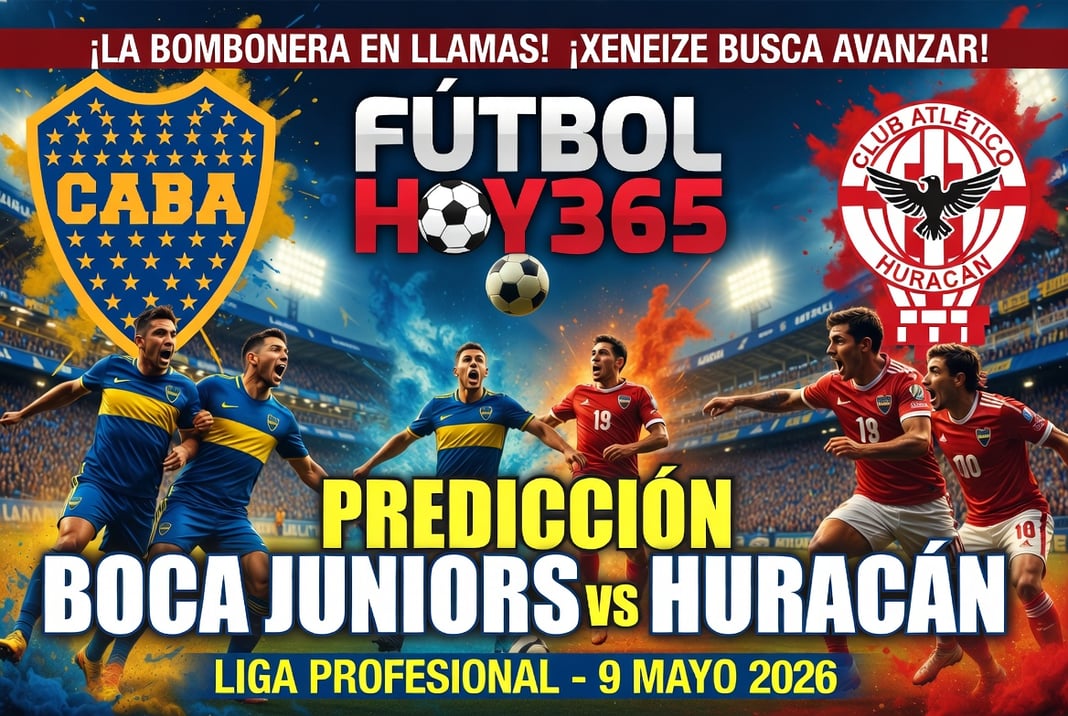Prediccion Boca Juniors vs Huracan Liga Profesional 9 Mayo 2026