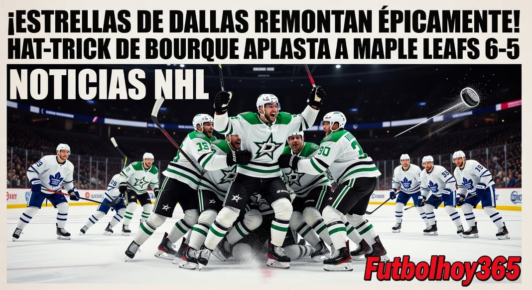 Estrellas de Dallas remontan épicamente con hat-trick de Mavrik Bourque para vencer 6-5 a Maple Leafs