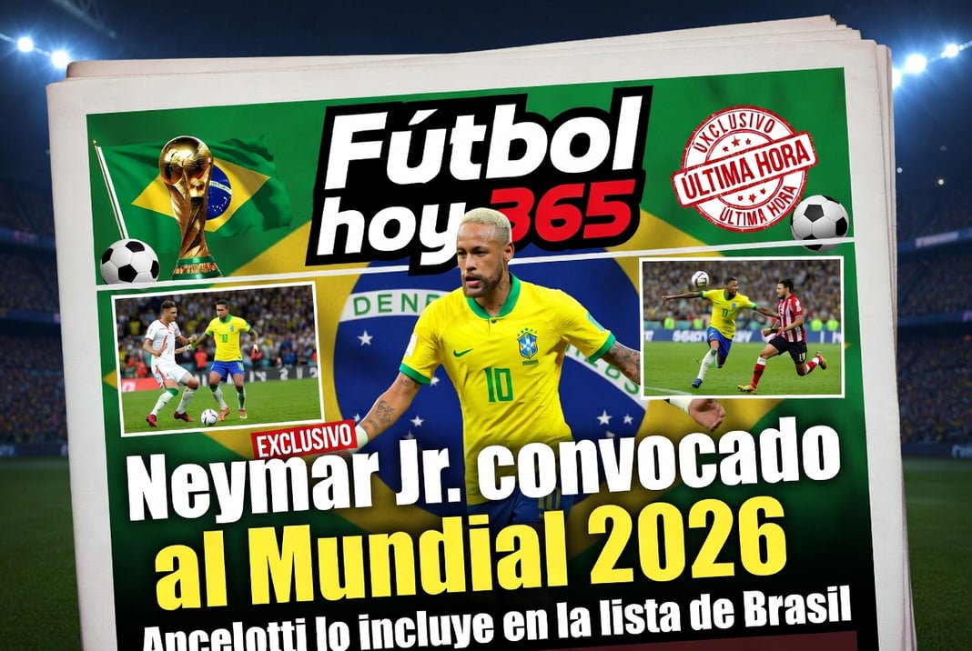 Neymar Jr. convocado al Mundial 2026 Ancelotti lo incluye en la lista de Brasil