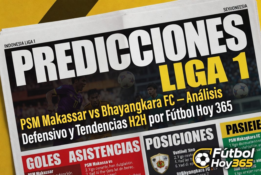 Predicciones Liga 1 PSM Makassar vs Bhayangkara FC – Análisis Defensivo y Tendencias H2H por Fútbol Hoy 365