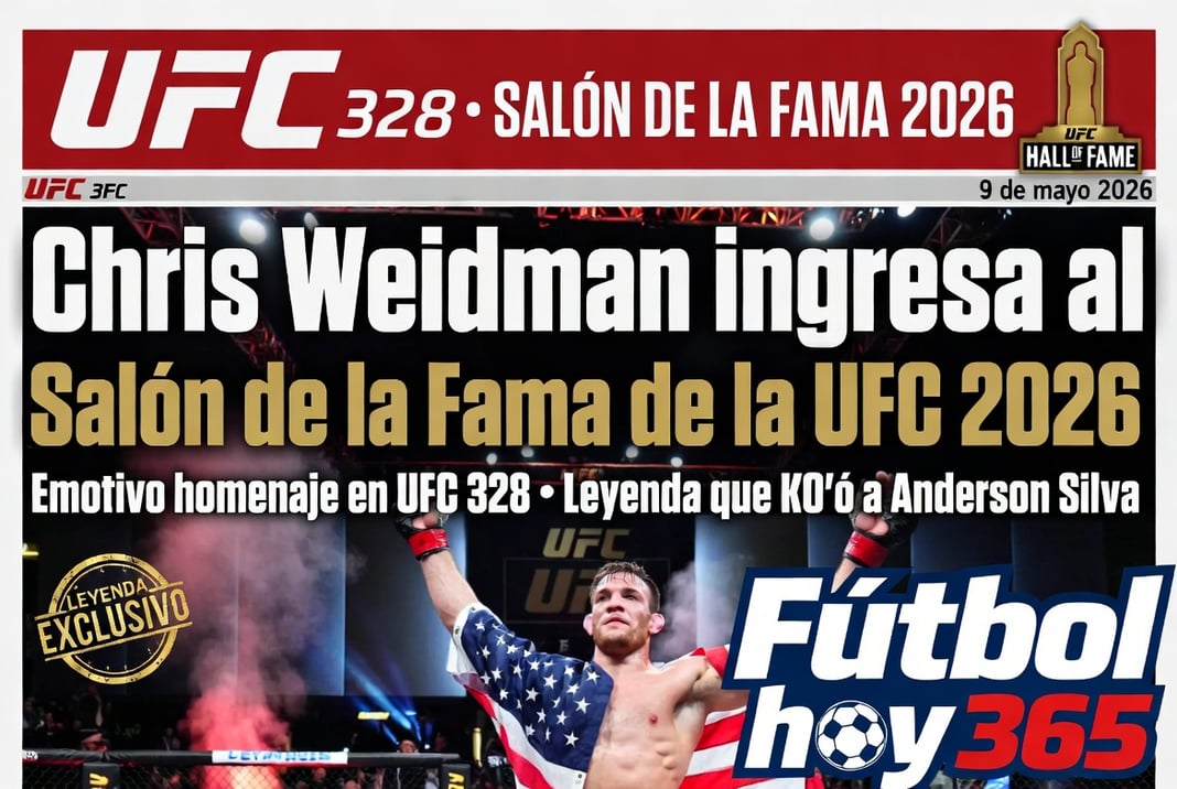 Chris Weidman ingresa al Salón de la Fama de la UFC 2026 en UFC 328