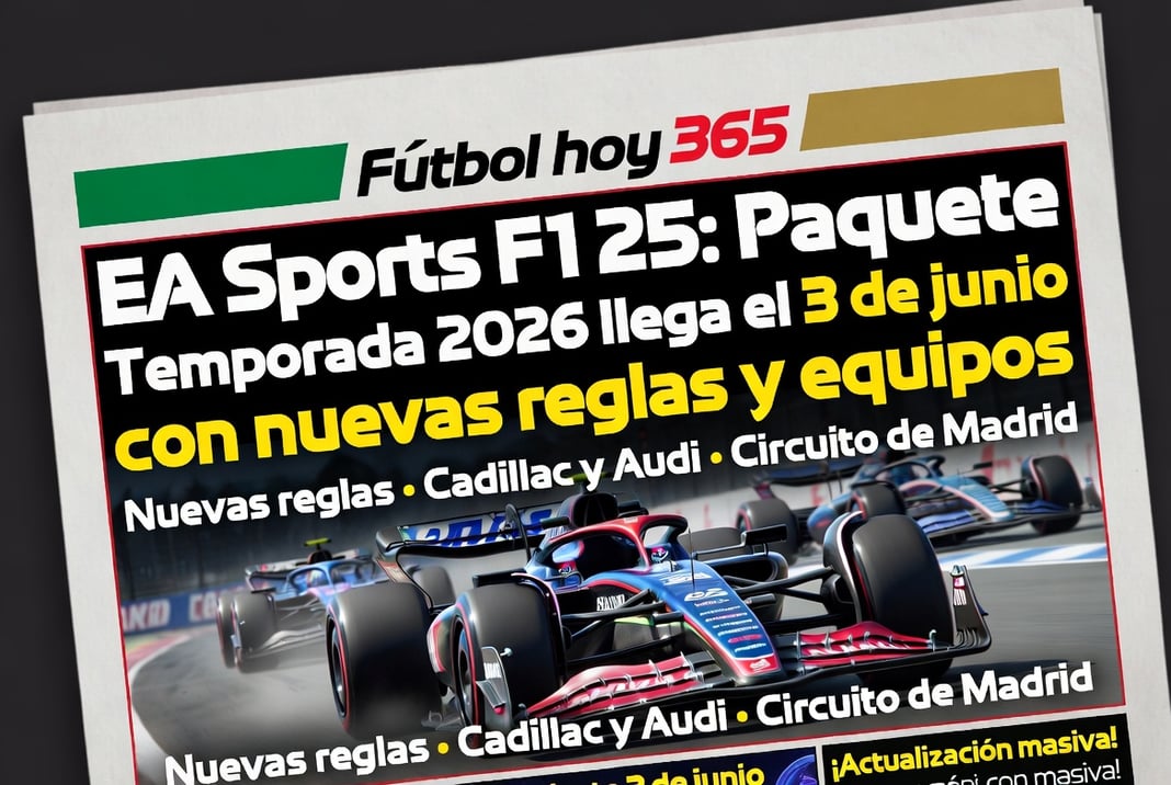 EA Sports F1 25 Paquete Temporada 2026 llega el 3 de junio con nuevas reglas y equipos