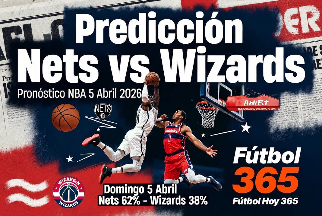 Predicción Nets vs Wizards Pronóstico NBA 5 Abril 2026 Fútbol Hoy 365