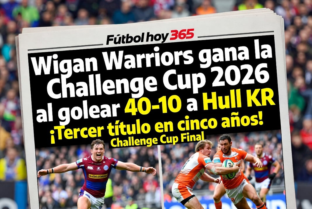 Wigan Warriors gana la Challenge Cup 2026 al golear 40-10 a Hull KR