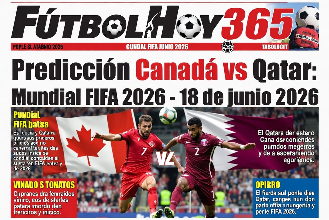 Predicción Canadá vs Qatar Mundial FIFA 2026 - 18 de junio 2026