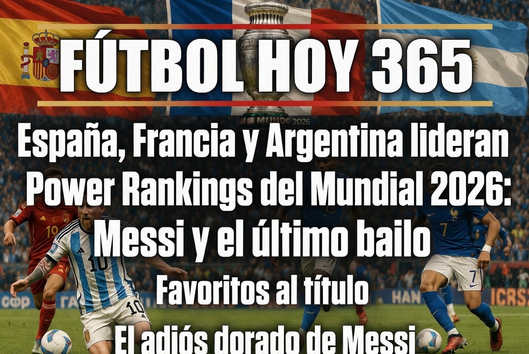 España, Francia y Argentina lideran Power Rankings del Mundial 2026 Messi y el último baile
