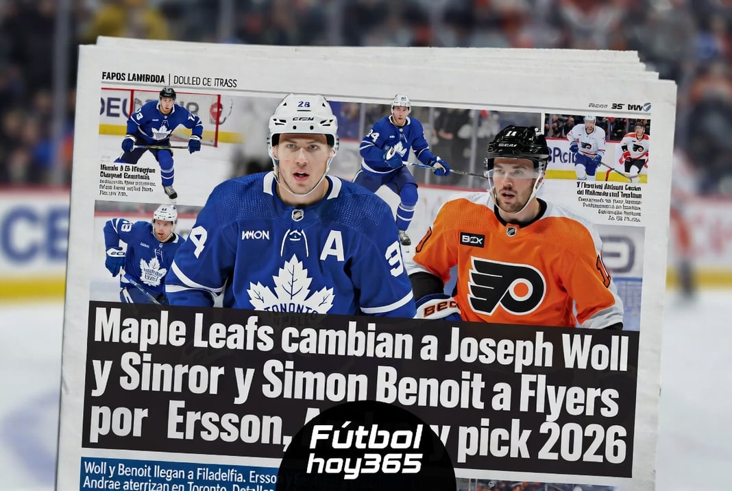 Maple Leafs cambian a Joseph Woll y Simon Benoit a Flyers por Ersson, Andrae y pick 2026