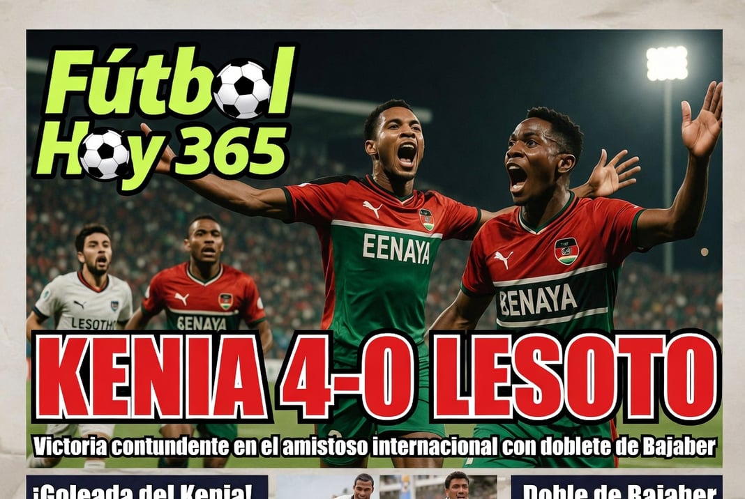 Kenia 4-0 Lesoto Victoria contundente en el amistoso internacional con doblete de Bajaber
