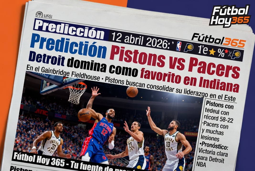 Predicción Pistons vs Pacers 12 abril 2026 Detroit domina como favorito en Indiana