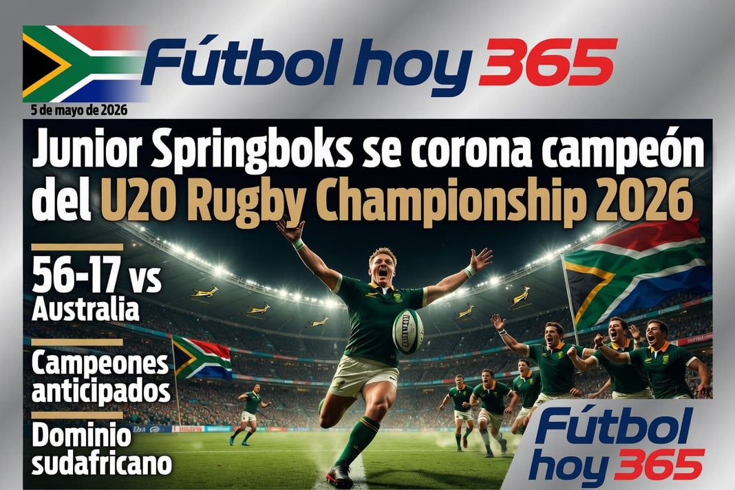 Junior Springboks se corona campeón del U20 Rugby Championship 2026