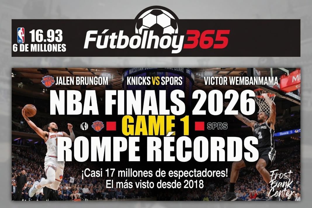 NBA Finals 2026 Game 1 rompe récords Casi 17 millones de espectadores lo convirtieron en el más visto desde 2018