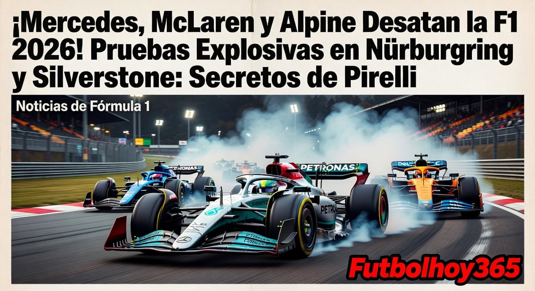 Mercedes, McLaren y Alpine prueban F1 2026 en Nürburgring y Silverstone: Detalles de Pirelli