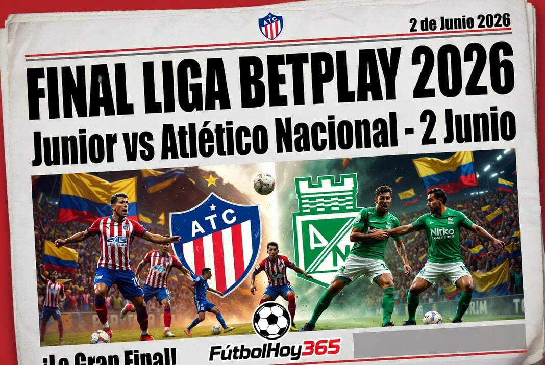 Final Liga BetPlay 2026 Junior vs Atletico Nacional 2 Junio