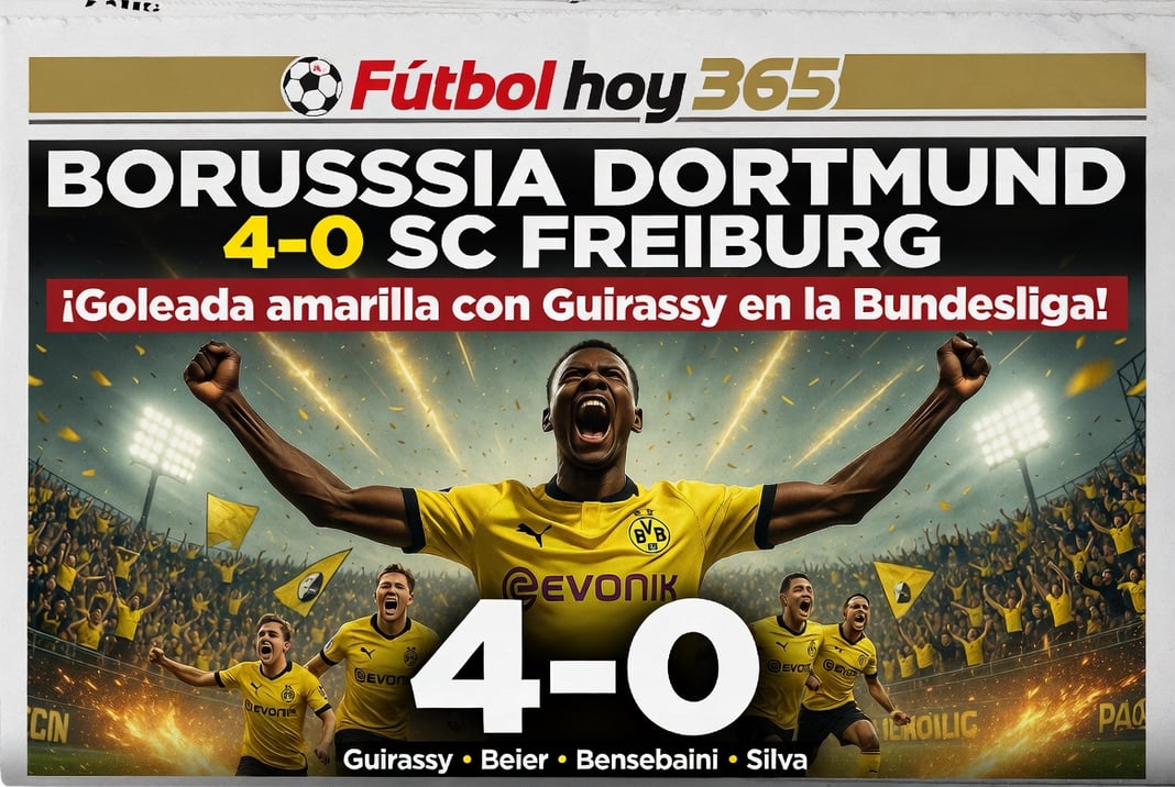 Borussia Dortmund 4-0 SC Freiburg Goleada amarilla con Guirassy en la Bundesliga