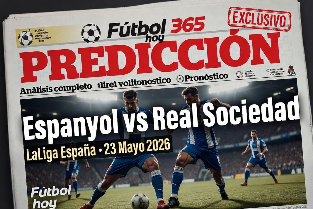 Predicción Espanyol vs Real Sociedad LaLiga España 23 Mayo 2026