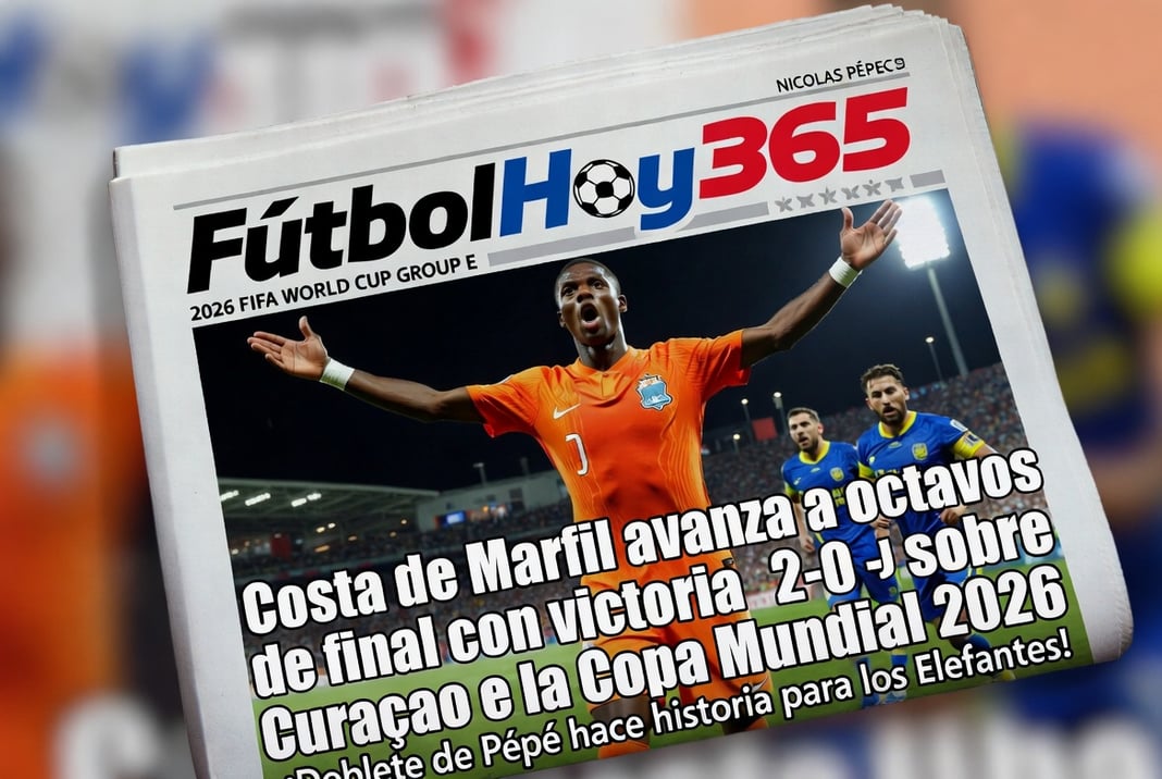Costa de Marfil avanza a octavos de final con victoria 2-0 sobre Curaçao en la Copa Mundial 2026