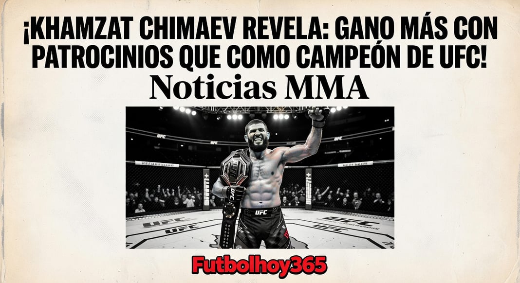 Khamzat Chimaev revela: Gana menos en UFC como campeón que con patrocinios externos