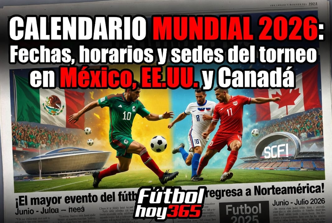 Calendario Mundial 2026 Fechas, horarios y sedes del torneo en México, EE.UU. y Canadá