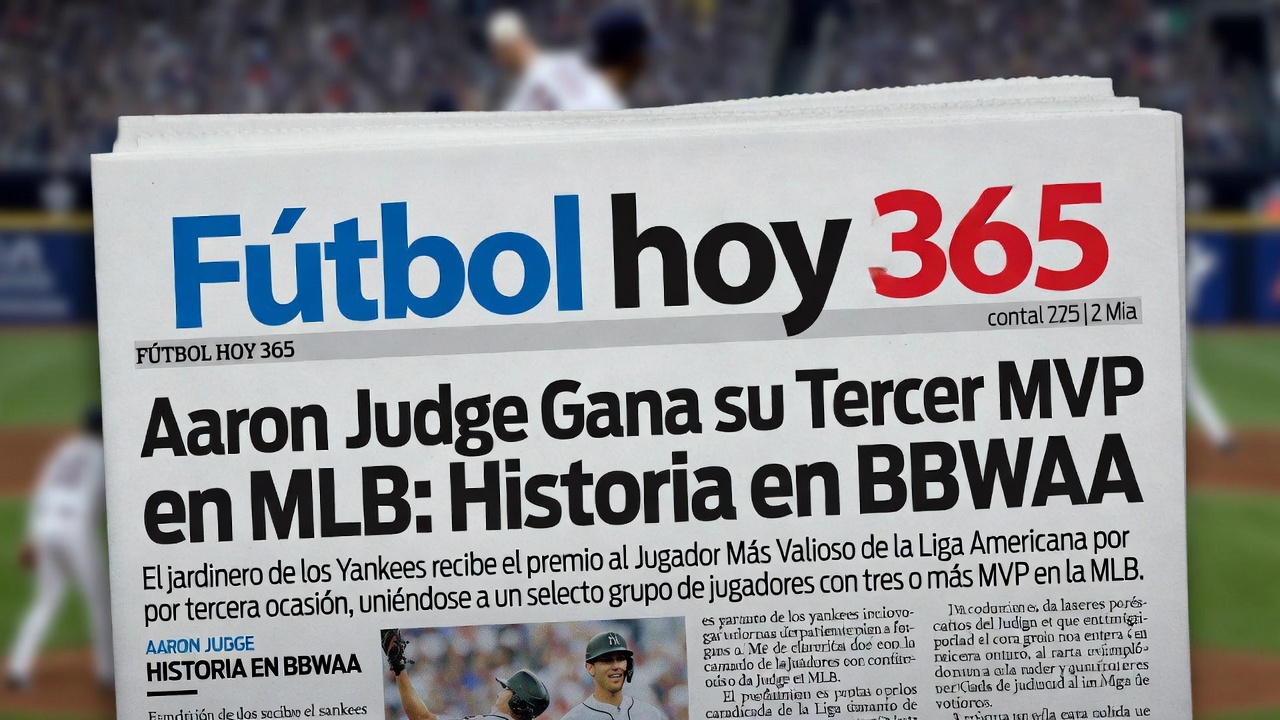 Aaron Judge Gana su Tercer MVP en MLB Historia en BBWAA