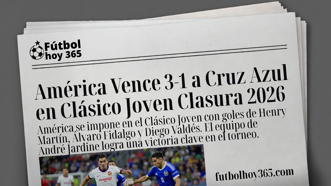 América Vence 3-1 a Cruz Azul en Clásico Joven Clausura 2026