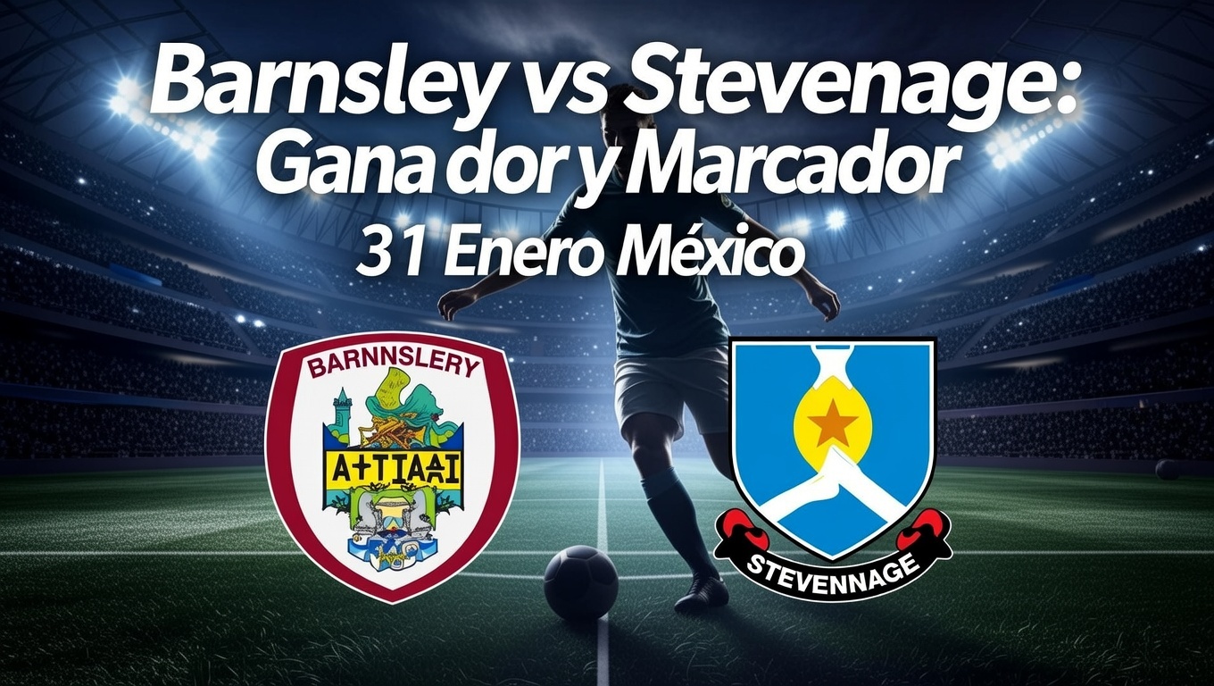 Barnsley vs Stevenage Ganador y Marcador 31 Enero México