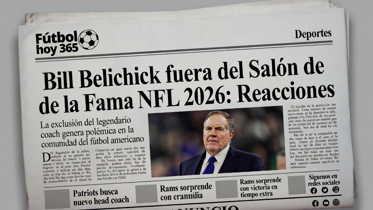 Bill Belichick fuera del Salón de la Fama NFL 2026 Reacciones