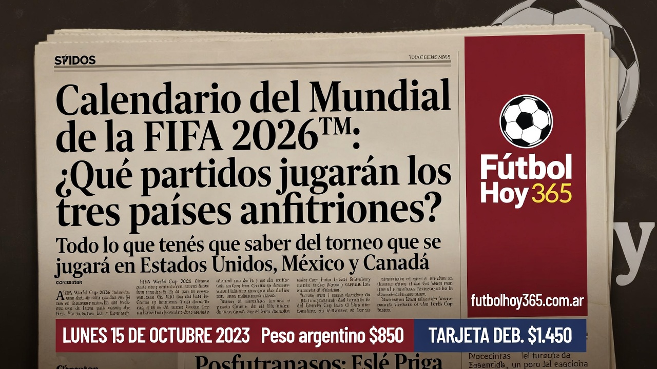 Calendario del Mundial de la FIFA 2026™ ¿Qué partidos jugarán los tres países