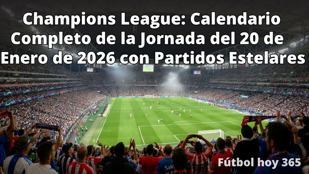 Champions League Calendario 20 enero 2026