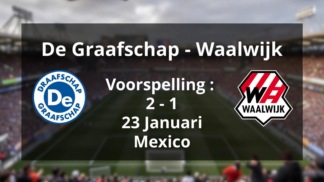 De Graafschap vs Waalwijk Pronóstico 2-1 y Ganador 23 Enero México