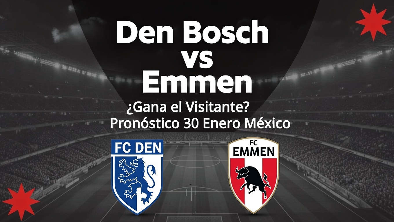 Den Bosch vs Emmen ¿Gana el Visitante Pronóstico 30 Enero Mexico