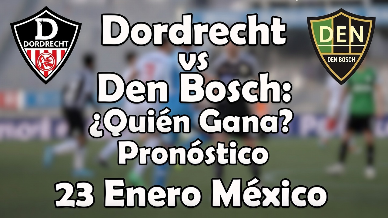 Dordrecht vs Den Bosch ¿Quién Gana Pronóstico 23 Enero México