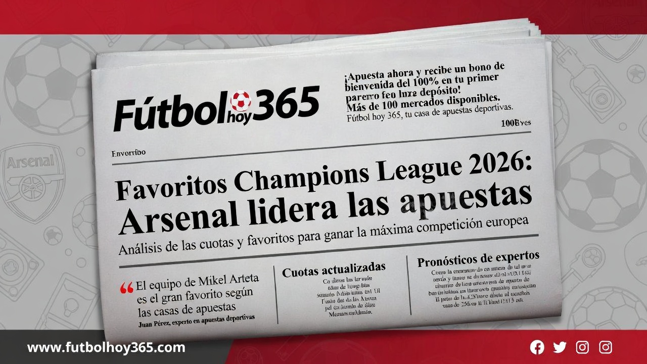 Favoritos Champions League 2026 Arsenal lidera las apuestas