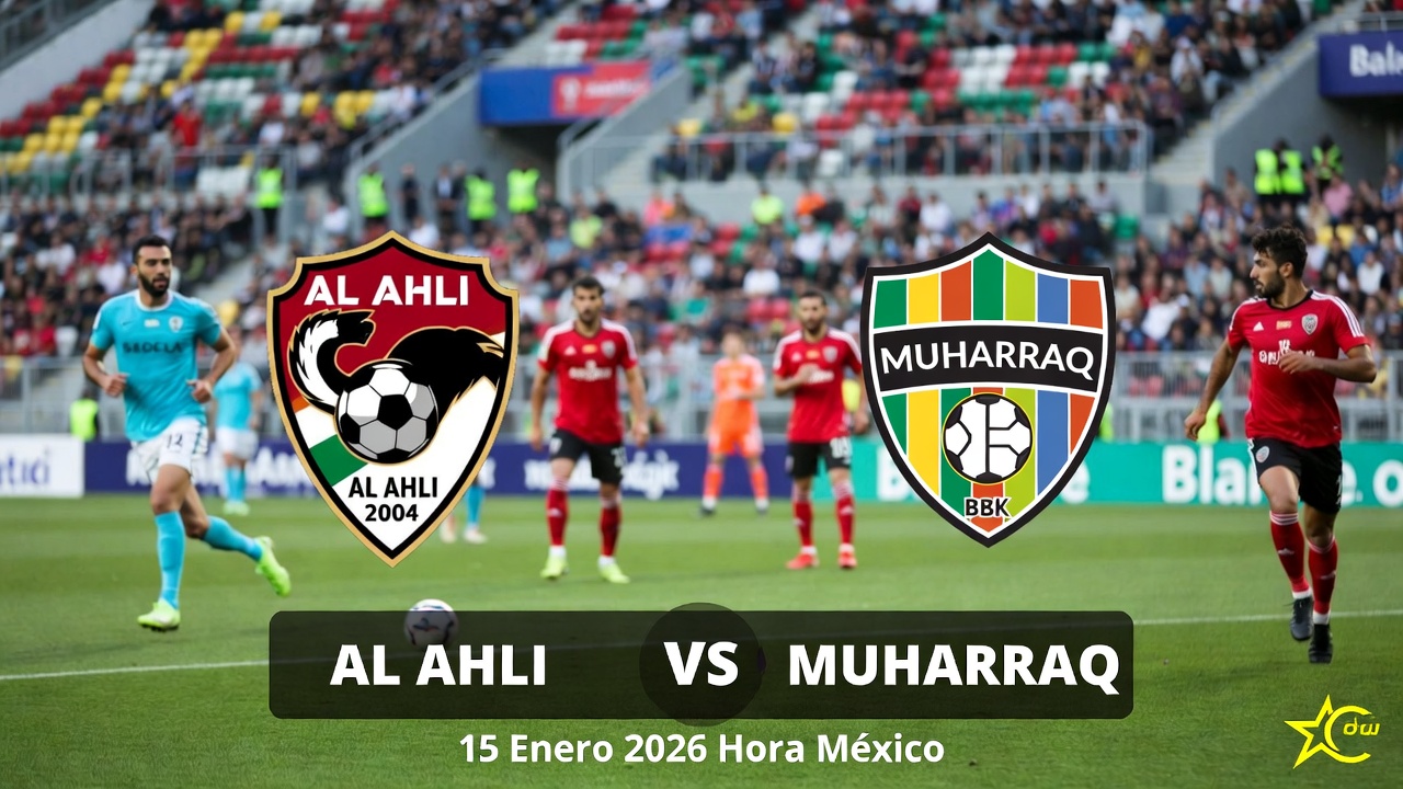 Ganador Probable Al Ahli vs Muharraq - Marcador y Apuestas 15 Enero 2026 Hora México